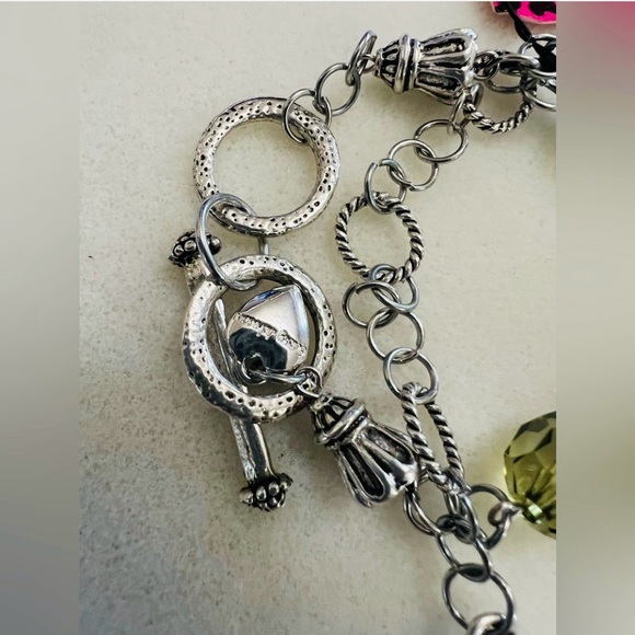 Betsey Johnson Silver and Green Charm Bracelet - Picture 3 of 5